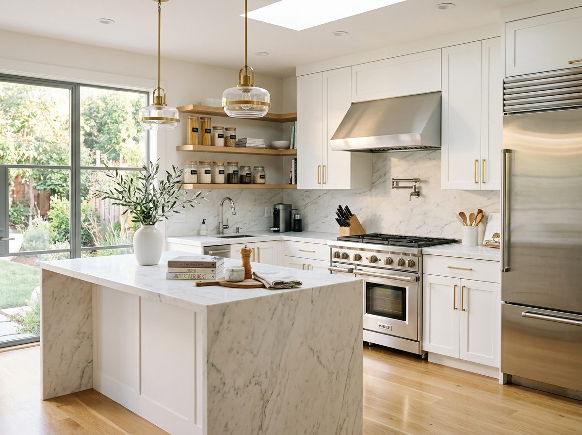Cocina impecable tras limpieza